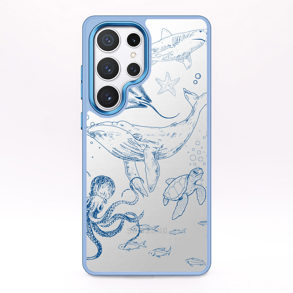 Samsung S24 Hülle - Wal blau - "WhaleLife" nachhaltig