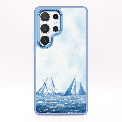 Samsung S25 Case - sailing blue - "BlueHorizon" - sustainable