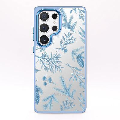 Samsung S25 Case - Winter Forest Blue - "BluePine" - sustainable