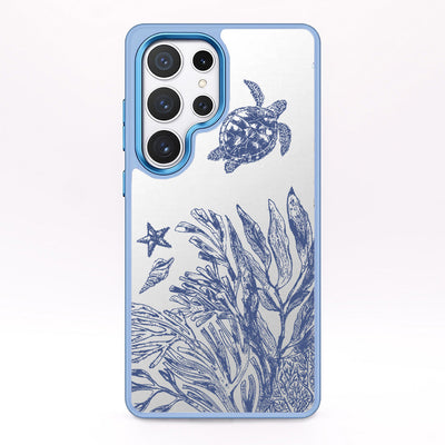 Samsung S25+ Case - Turtles Blue - "Silent Wave" - ​​Sustainable