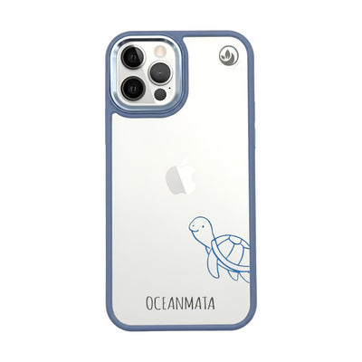 iPhone 12 pro / iPhone 12 Hülle - Schildkröte blau - "Schildi" - nachhaltig