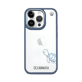 iPhone 14 pro hoesje - schildpadblauw - "Schildi" - duurzaam