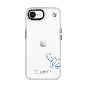 iPhone 16e hoesje - Turtle Blue - "Schildi" - Duurzaam