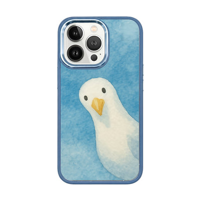 iPhone 13 pro max hoesje - Meeuwenblauw - "Meeuw" - duurzaam