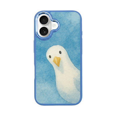 iPhone 16 hoesje - Seagull Blue - "Seagull" - Duurzaam