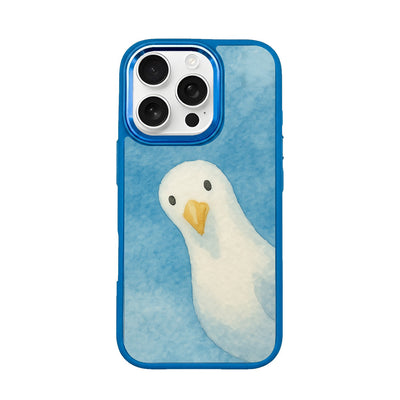 iPhone 16 pro max hoesje - Meeuwenblauw - "Meeuw" - duurzaam
