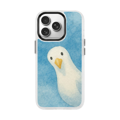 iPhone 17 pro Hülle - Möwe blau - "Seagull" - nachhaltig