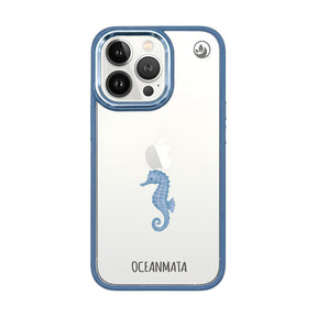 iPhone 13 pro max Hülle - Seepferdchen weiß - "SeahorseTale" - nachhaltig