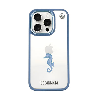 iPhone 15 Pro Max Case - White Seahorse - "SeahorseTale" - sustainable