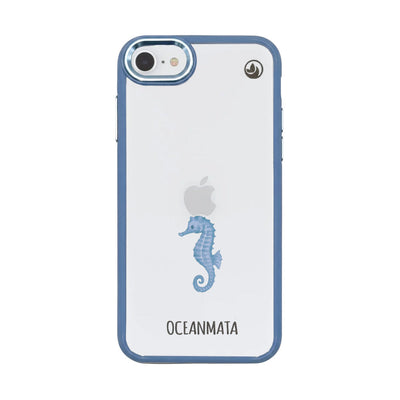 iPhone SE/7/8 Hülle - Seepferdchen weiß - "SeahorseTale" - nachhaltig