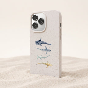 Biologisch abbaubare Handyhülle iPhone 15 pro Sharkproject — kompostierbar — Freisteller
