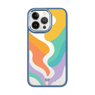 iPhone 13 pro hoesje - kleurrijke golven - "Tide Flow" - duurzaam