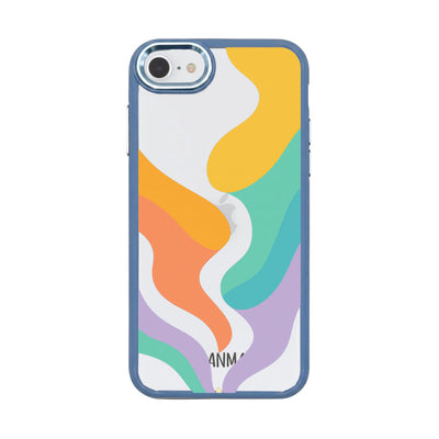 iPhone SE/7/8 hoesje - kleurrijke golven - "Tide Flow" - duurzaam