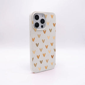 iPhone 15 pro max Hülle - Herz weiß - "AutumnLove" - nachhaltig