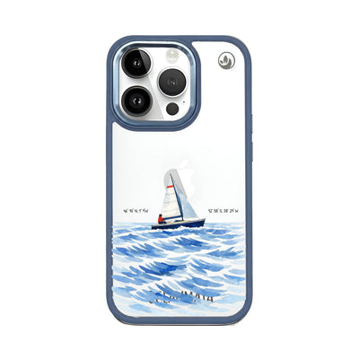 iPhone 14 Pro Case - Sailing white - "Golden Horizon" - sustainable