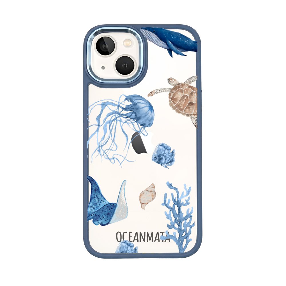 iPhone 12 mini hoesje - witte schildpad - "Turtle &amp; Friends" - duurzaam