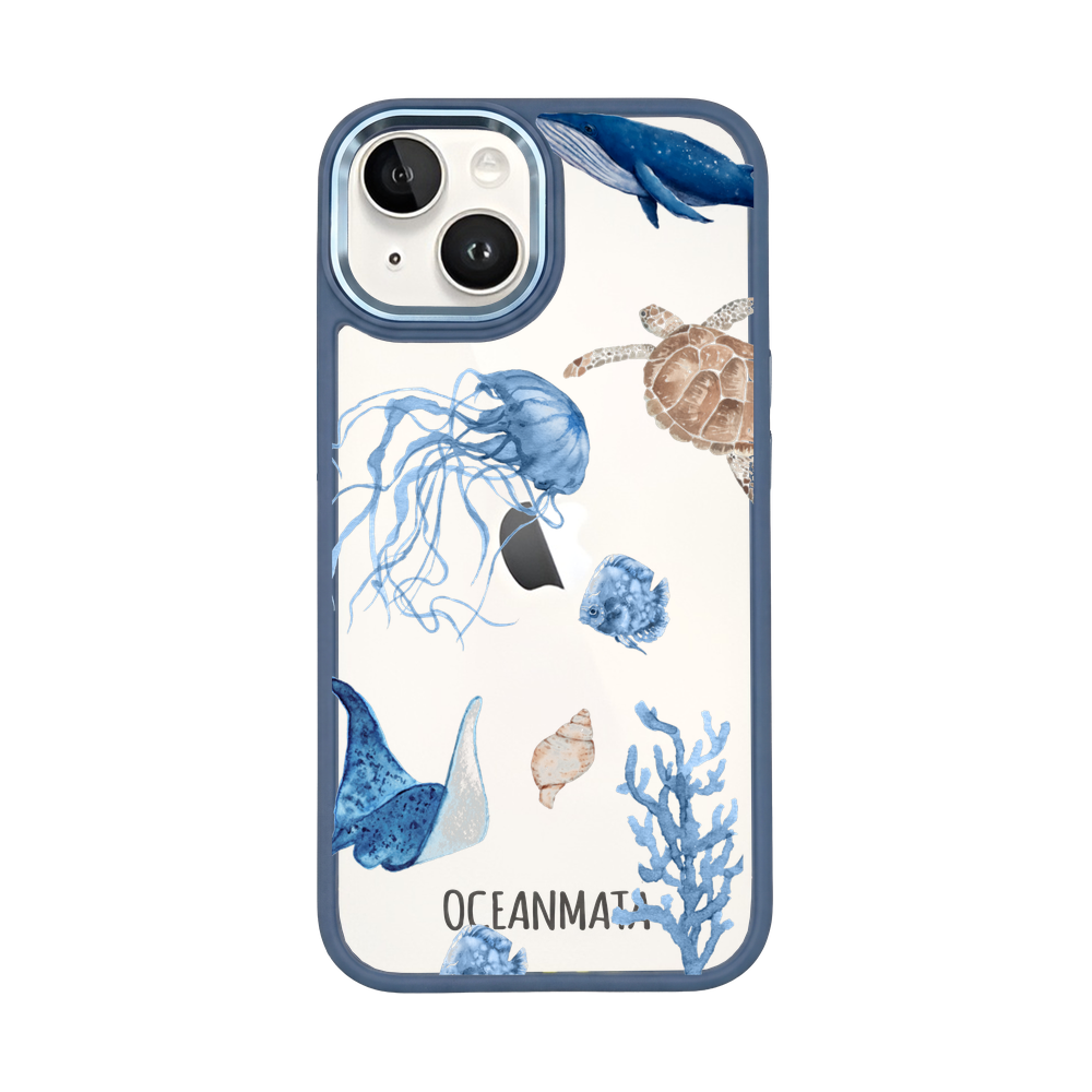 iPhone 14 hoesje - witte schildpad - "Turtle &amp; Friends" - duurzaam