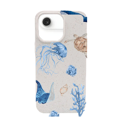iPhone 17 Air Case - White Turtle - "Sea Turtle & Friends" - Sustainable