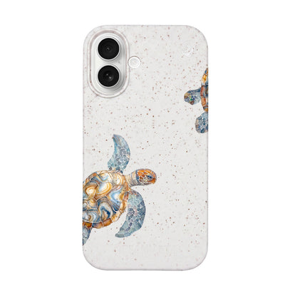 iPhone 17 Hülle - Schildkröte weiß - "TurtleGaze" - nachhaltig