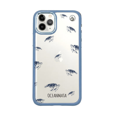 iPhone 11 pro hoesje - schildpaddenblauw - "Turtlino" - duurzaam