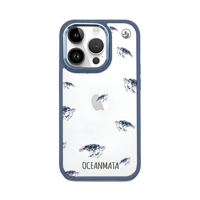 iPhone 14 pro case - turtles blue - "Turtlino" - sustainable