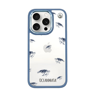 iPhone 15 pro max case - turtles blue - "Turtlino" - sustainable