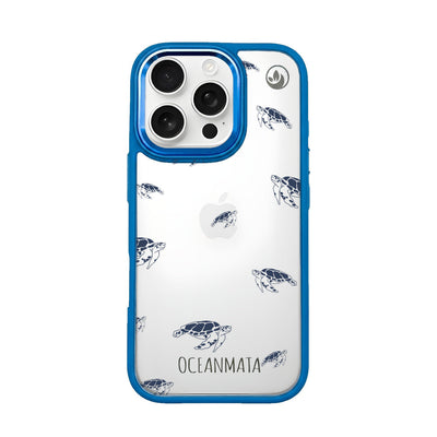 iPhone 16 pro max hoesje - schildpaddenblauw - "Turtlino" - duurzaam