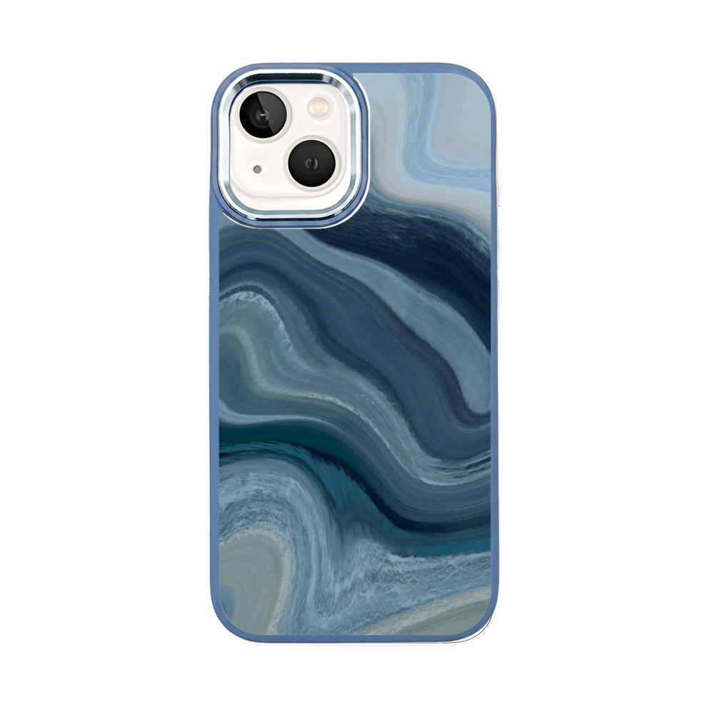 iPhone 13 mini hoesje - wit Manta - "Manta Wave" - ​​duurzaam