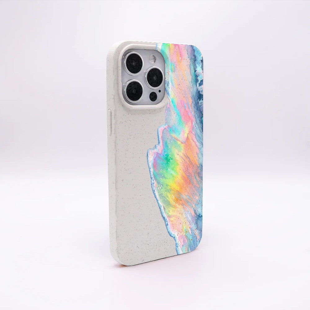 Biologisch abbaubare Handyhülle iPhone 14 Waveofpride — kompostierbar — Rückseite