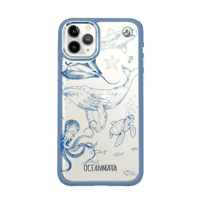 iPhone 11 pro hoesje - walvisblauw - "WhaleLife" - duurzaam 