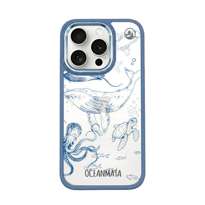 iPhone 15 pro max case - whale blue - "WhaleLife" sustainable
