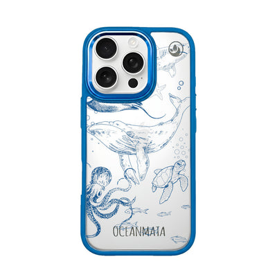iPhone 16 pro case - Whale blue - "WhaleLife" sustainable