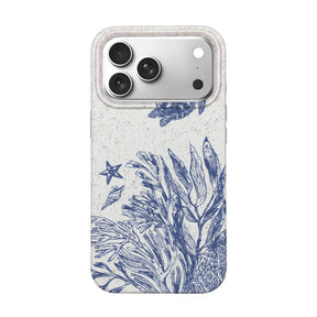 Biologisch abbaubare Handyhülle iPhone 18 Pro / 17 Pro Whitesilentwaves — kompostierbar — Vorderseite